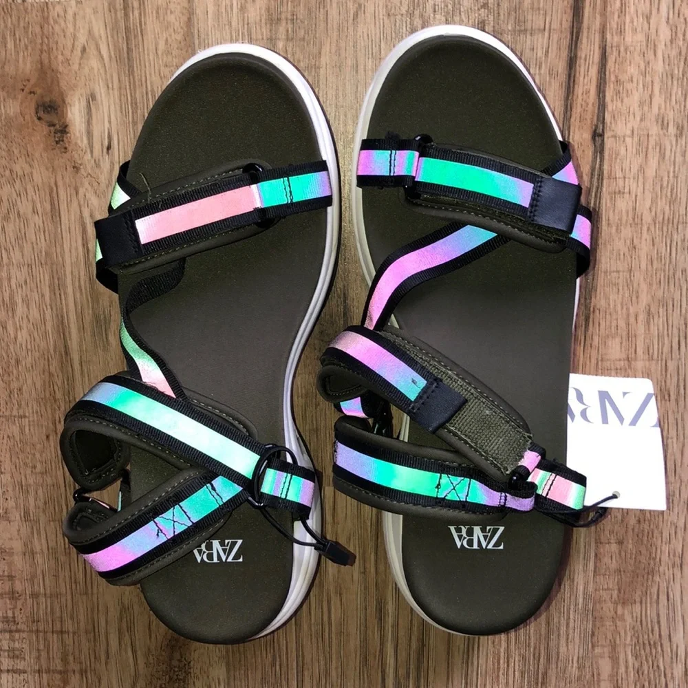 Zara Thick Soled Athletic Sandals Size 41 or 10